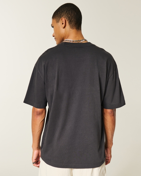 Mサイズ It's Alright グラフィック Tシャツ ブラック 新品 灰 Men's Boxy University of Miami Hurricanes Graphic Tee | Men's