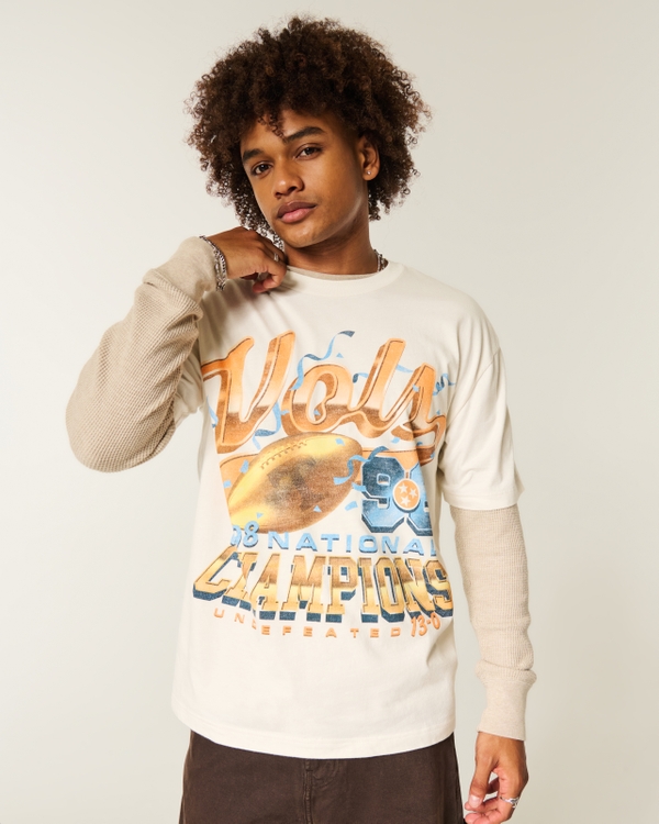 Boxy University of Tennessee Volunteers Graphic Tee, Cream view 1