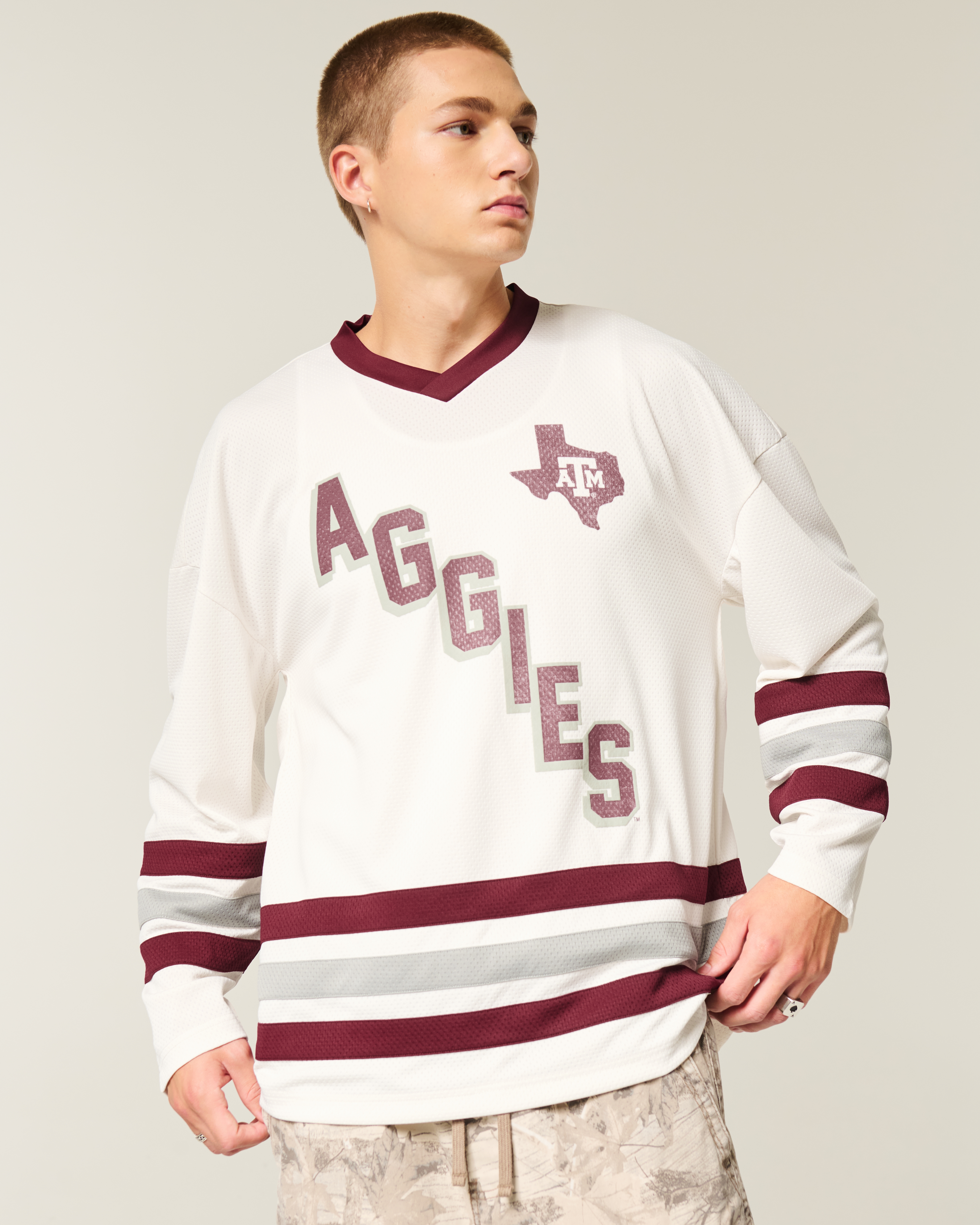 Texas A&M University Aggies Graphic Hockey Jersey