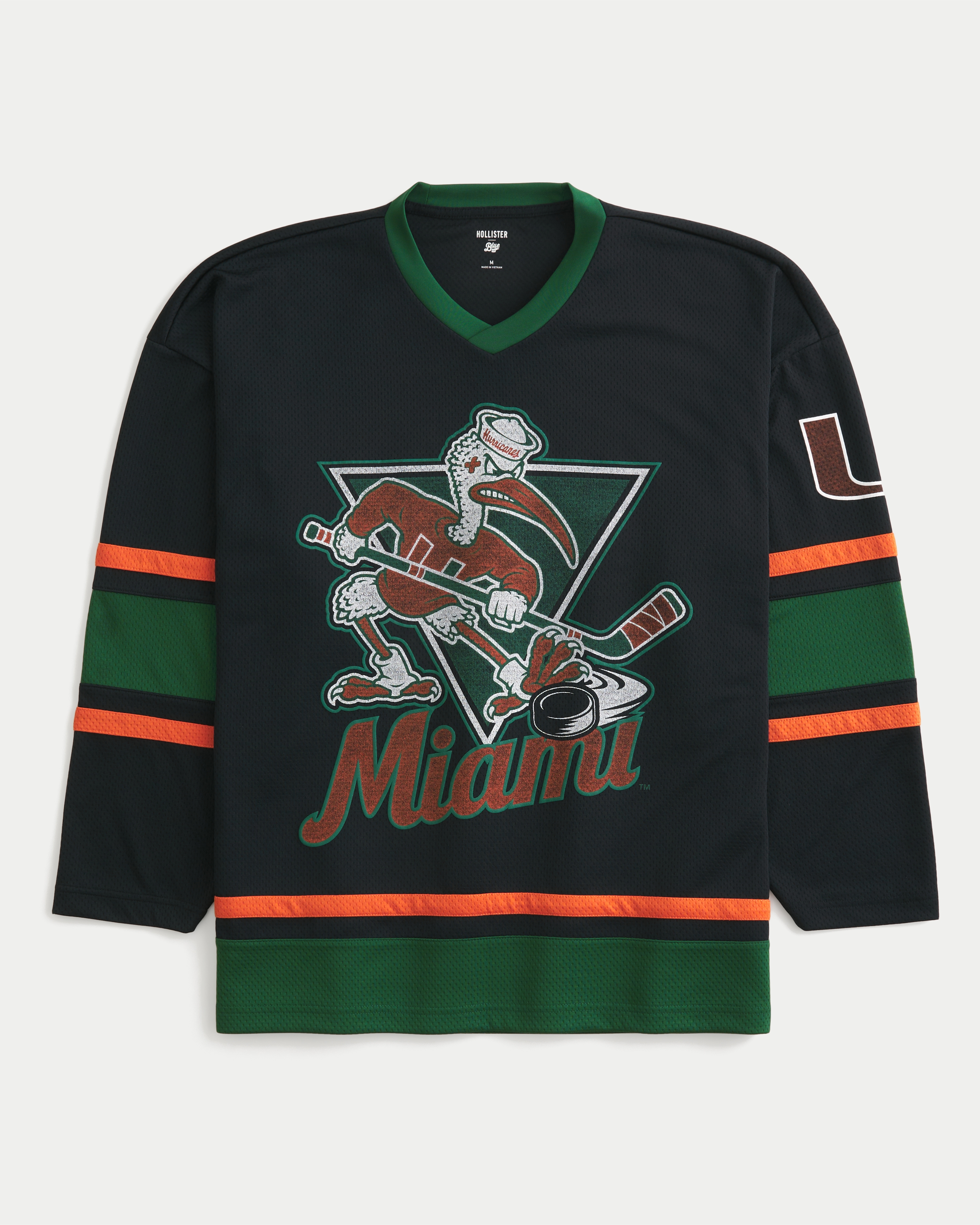 University of Miami Hurricanes Graphic Hockey Jersey