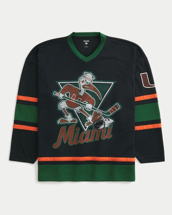 University of Miami Hurricanes Graphic Hockey Jersey