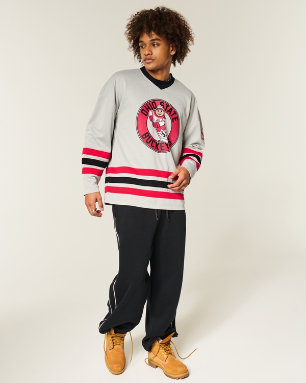 The Ohio State University Buckeyes Graphic Hockey Jersey, Gray view 2