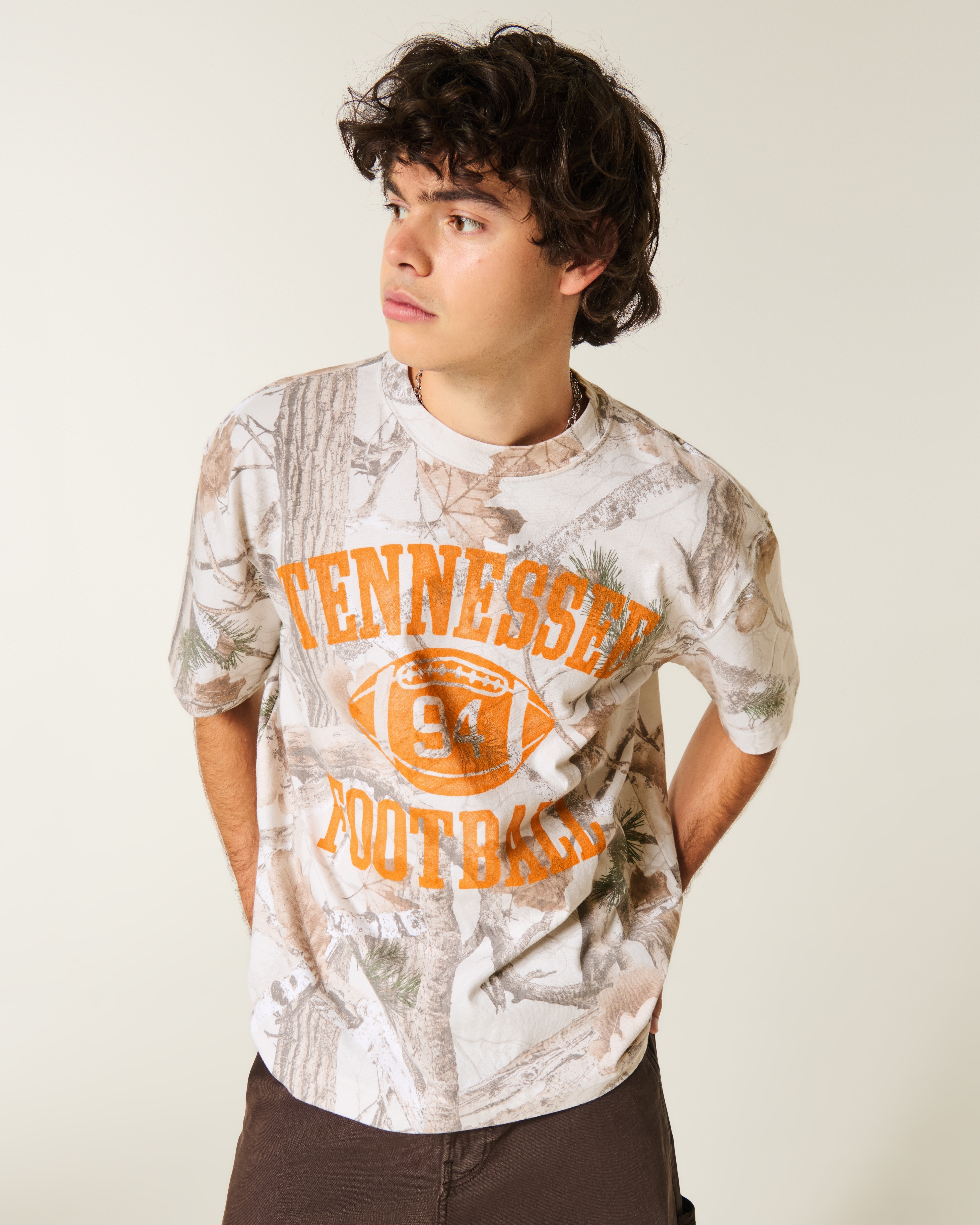 Boxy Heavyweight University of Tennessee Volunteers Camo Graphic Tee