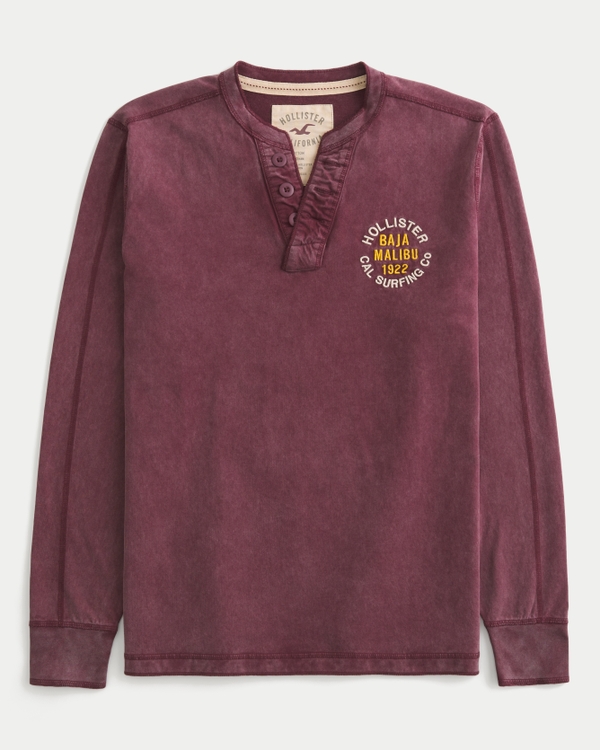 Men's Holiday Vault Release Logo Graphic Henley | Men's Clearance