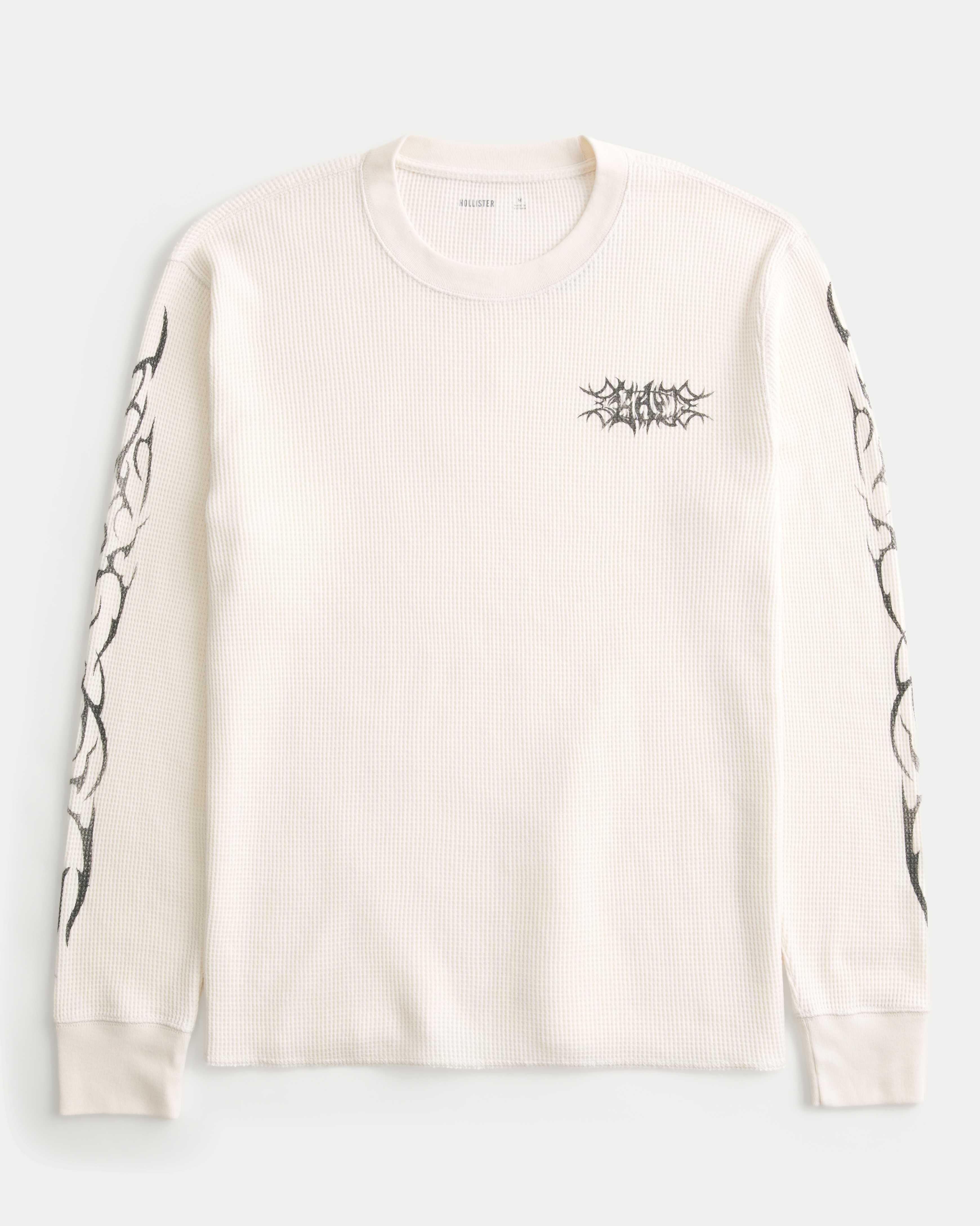 Long-Sleeve Graphic Waffle Tee