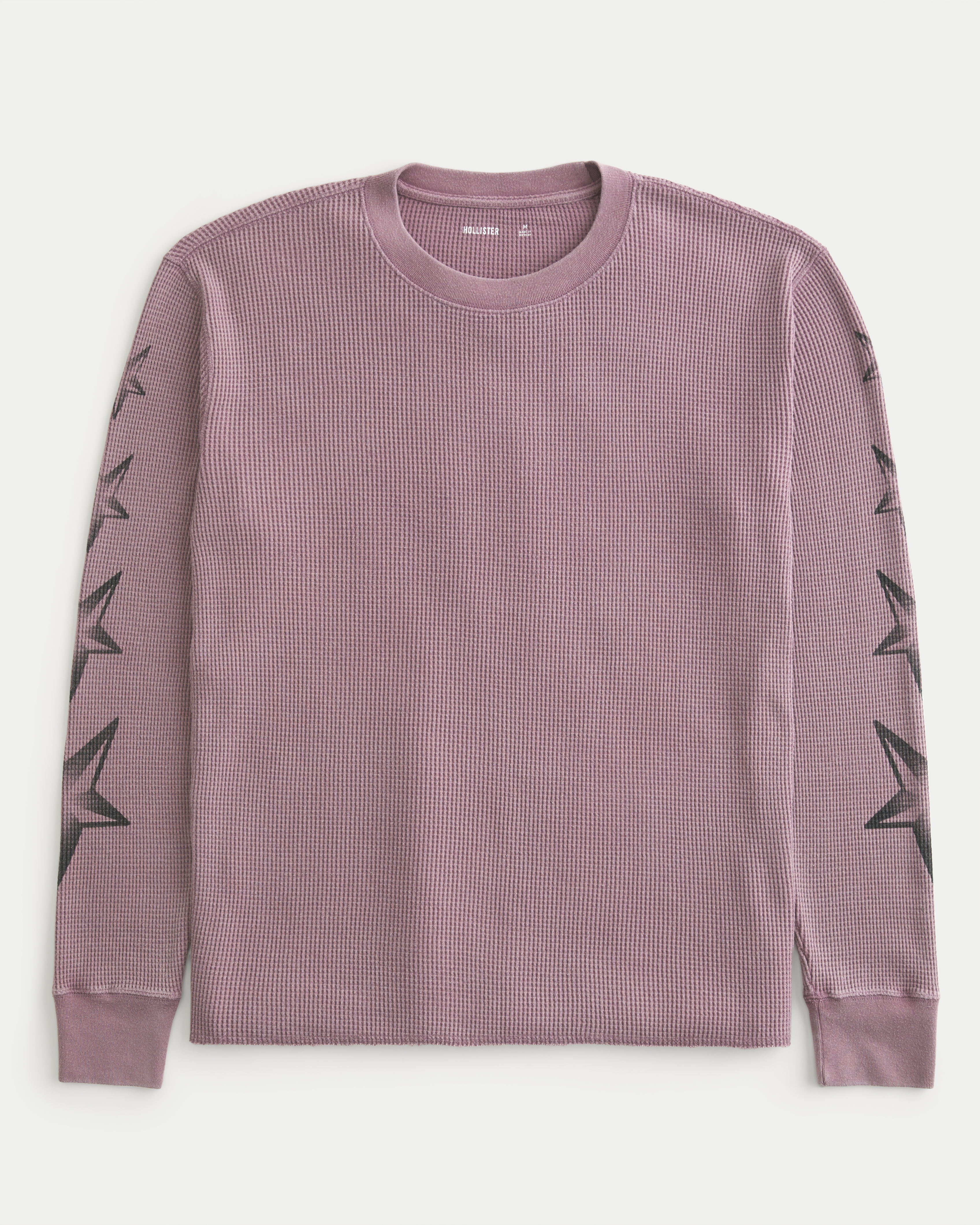 Star Graphic Waffle Crew Shirt