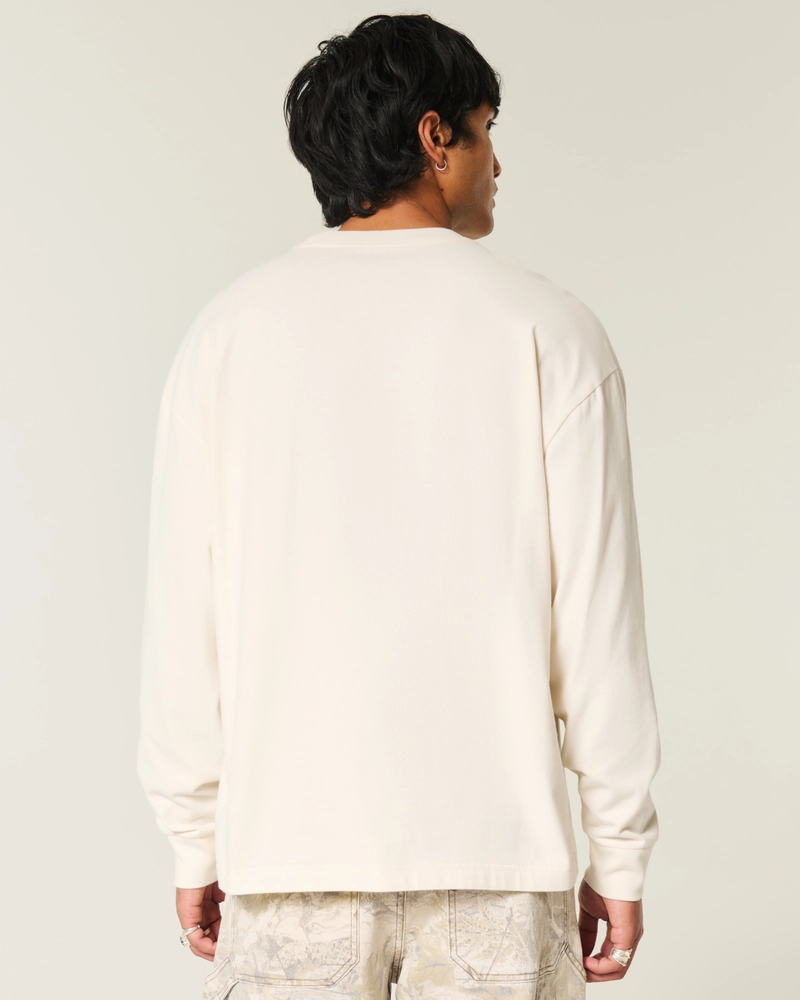 Baggy Heavyweight Long-Sleeve Laguna Graphic Tee