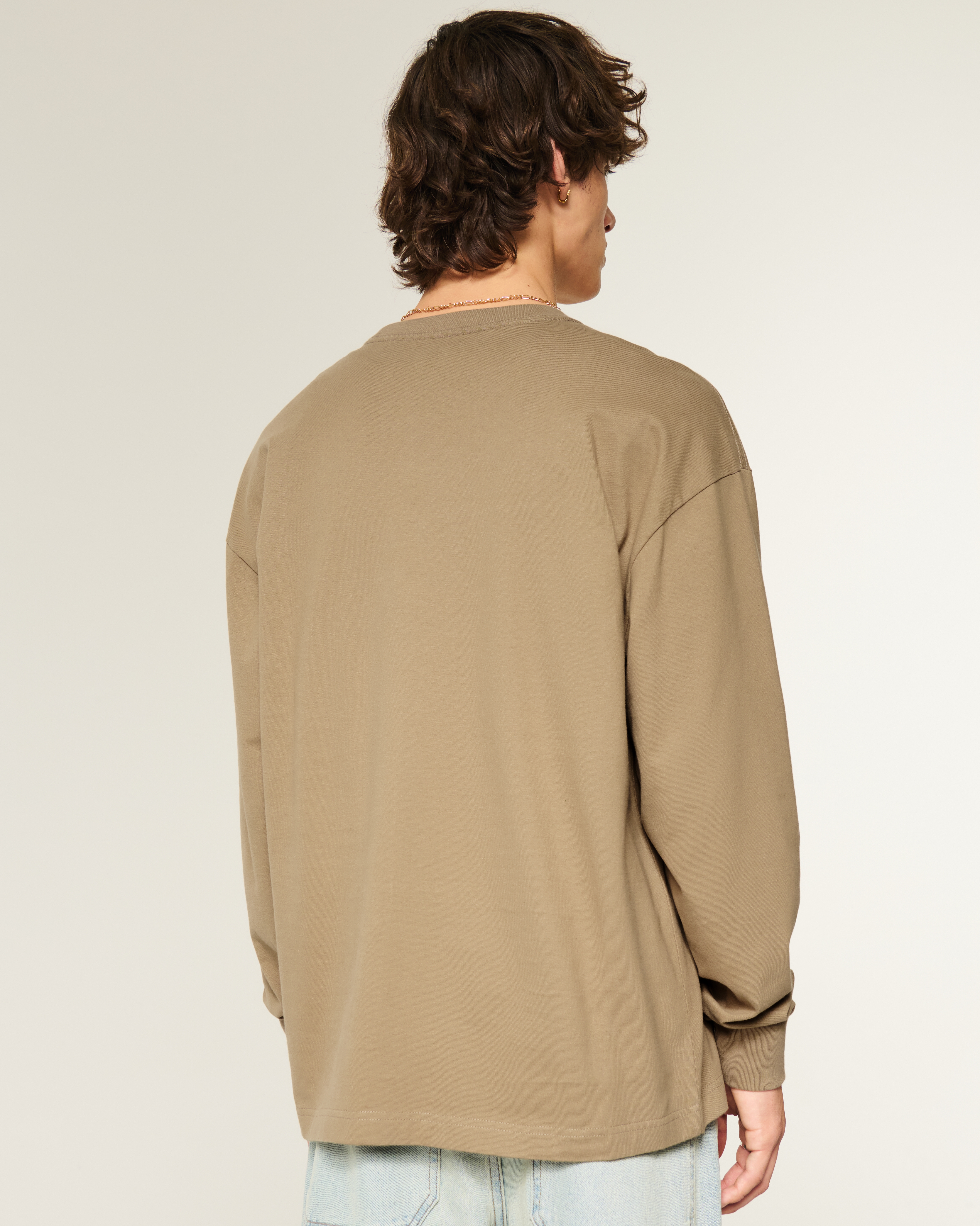 Baggy Heavyweight Long-Sleeve Number Graphic Tee