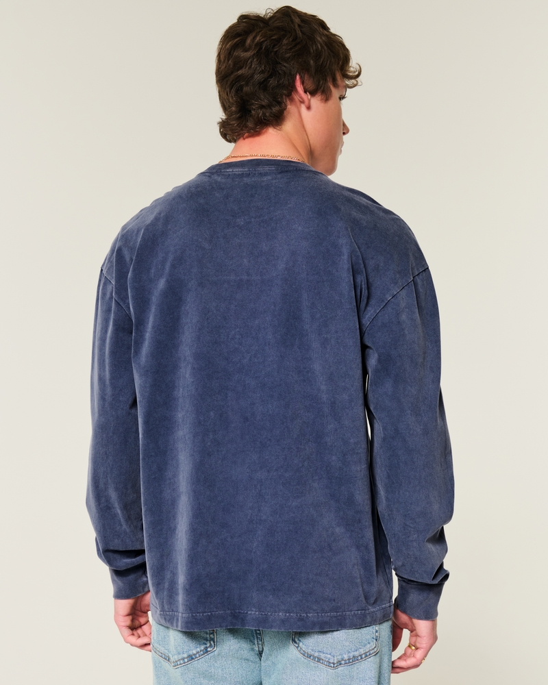 Baggy Heavyweight Long-Sleeve New York Graphic Tee