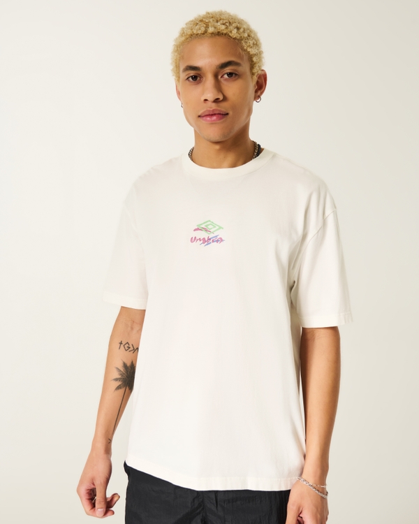 Boxy Umbro Graphic Tee, Cream view 1