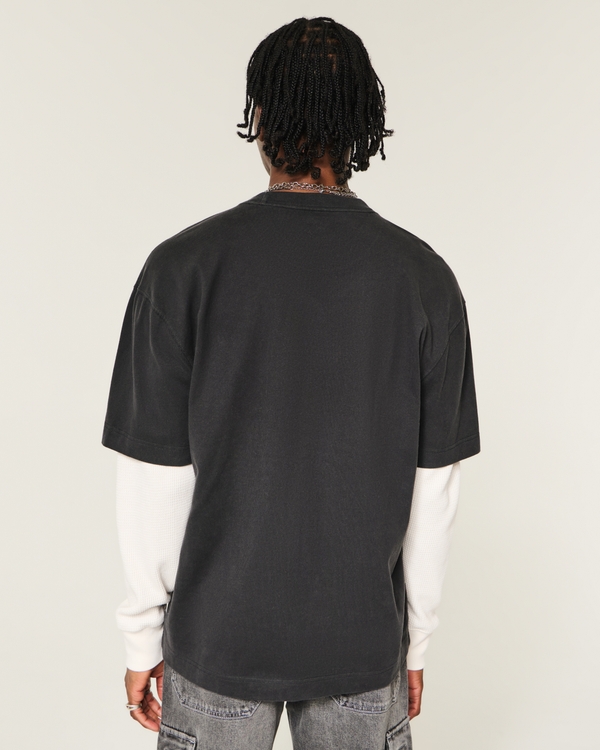Men's Layered 2-in-1 Long-Sleeve Heavy Daze Graphic Tee | Men's