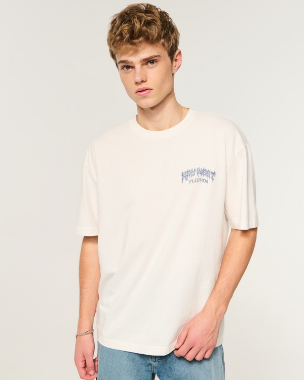 Boxy Key West Florida Graphic Tee, Cream view 1