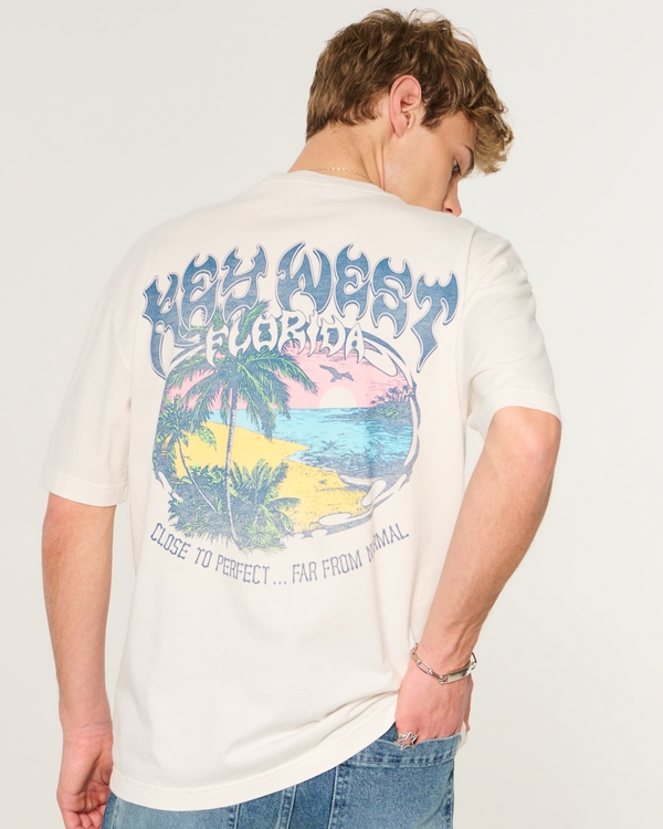 Boxy Key West Florida Graphic Tee, Cream view 2