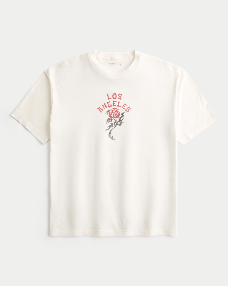 Men's Boxy Los Angeles Graphic Tee | Men's Clearance | HollisterCo.com