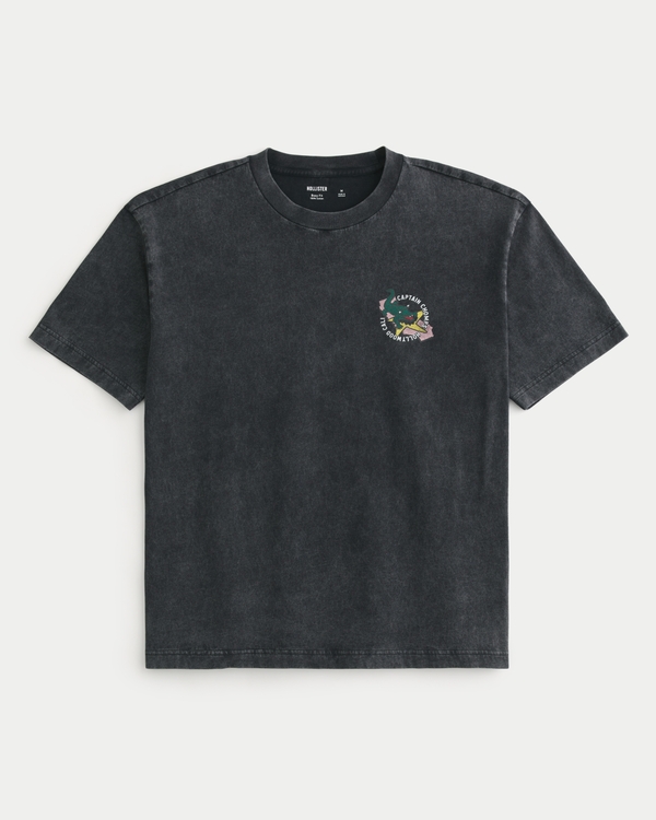 Men's Boxy Captain Chomps Graphic Tee | Men's Tops | HollisterCo.ca