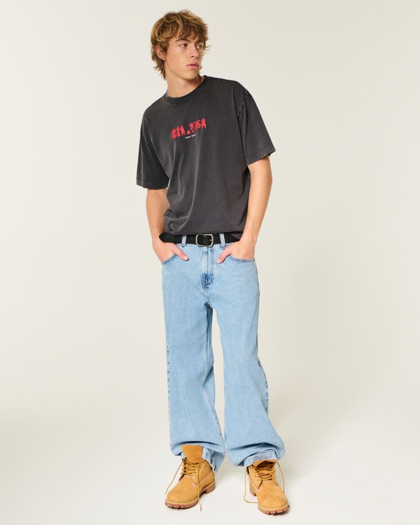 Boxy Demon Slayer Graphic Tee, Black view 2