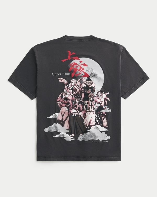 Boxy Demon Slayer Graphic Tee, Black view 1