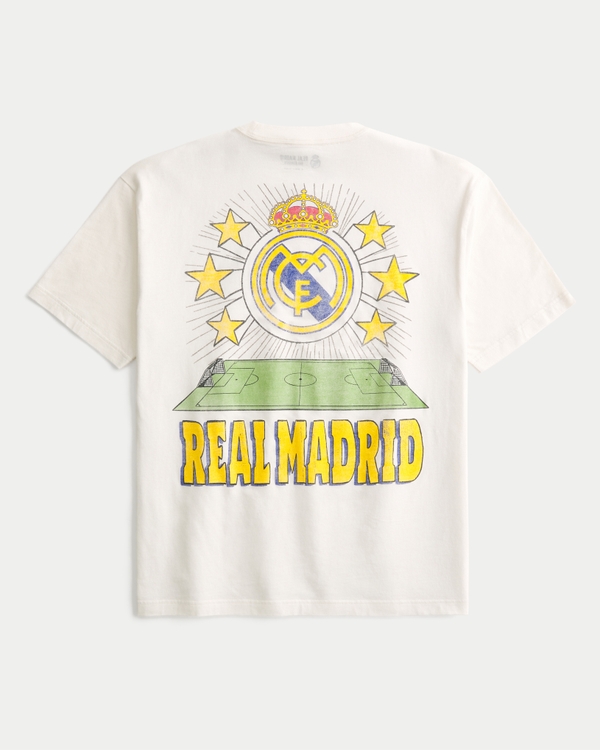 Real Madrid CF Graphic Tee, Cream view 1