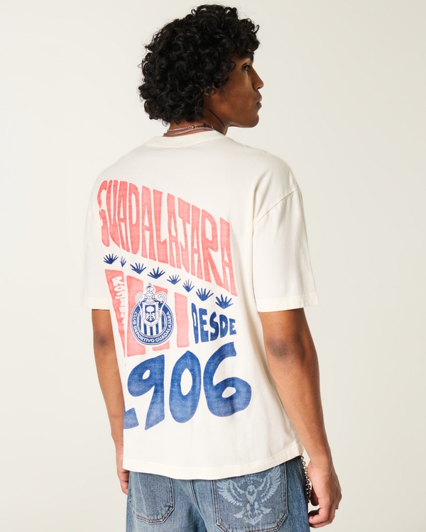 Club Deportivo Guadalajara Graphic Tee, Cream view 2