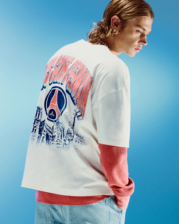Paris Saint-Germain F.C. Graphic Tee, Cream view 1