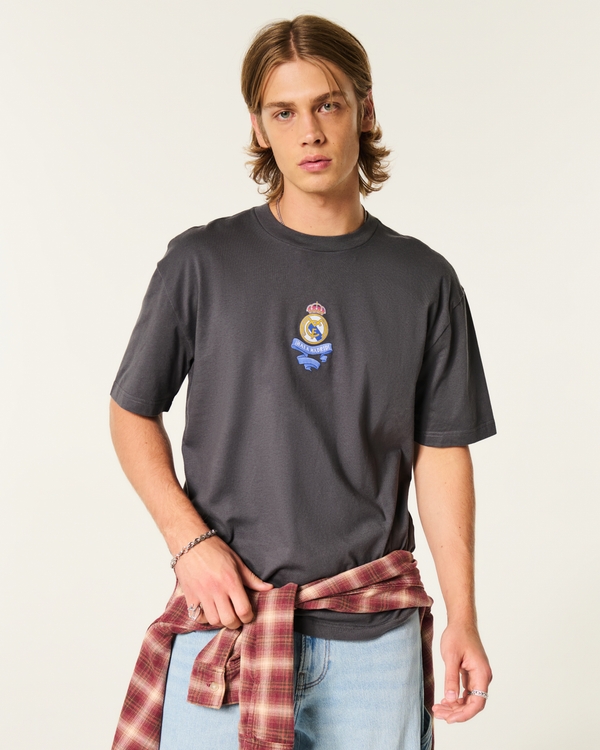 Real Madrid CF Graphic Tee, Faded Black view 2