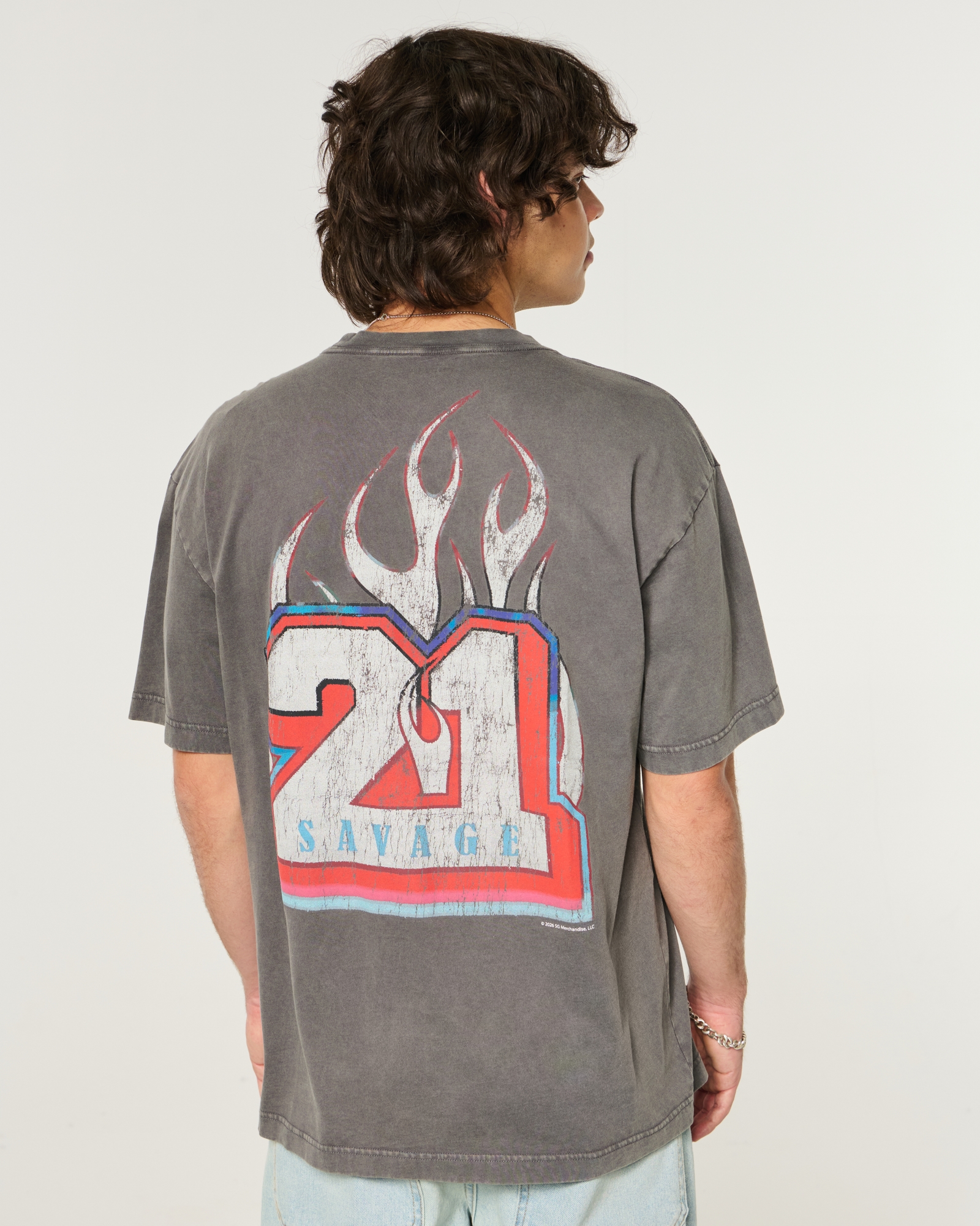 Men's Boxy 21 Savage Graphic Tee | Men's Clearance | HollisterCo.com