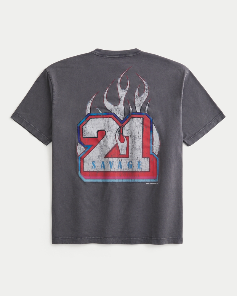 Men's Boxy 21 Savage Graphic Tee | Men's Clearance | HollisterCo.ca