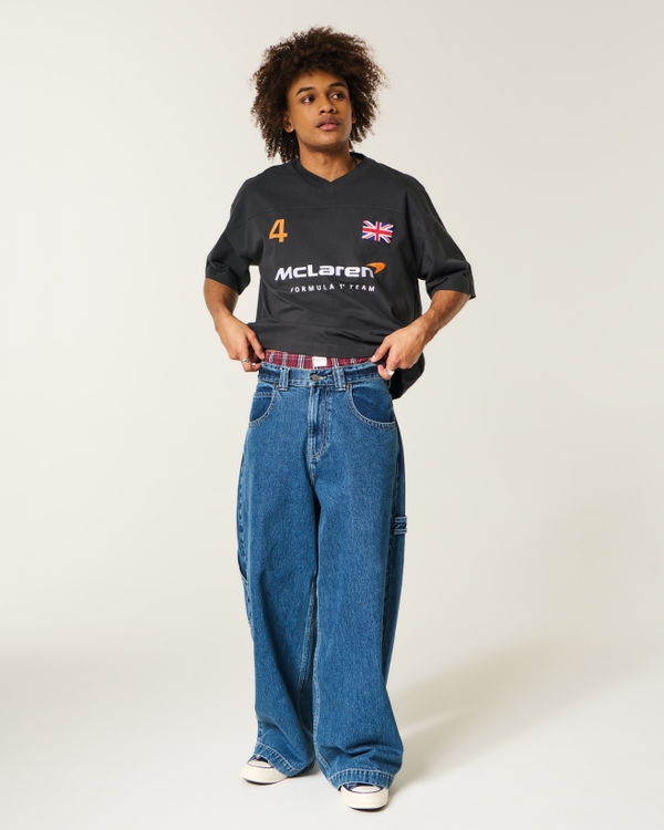 Heavyweight McLaren Graphic Football Jersey, Black view 2