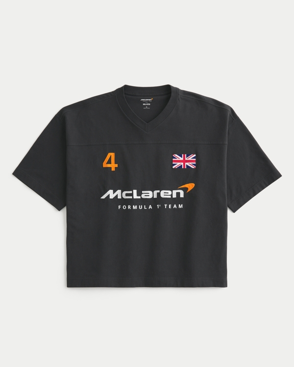 Heavyweight McLaren Graphic Football Jersey, Black view 1