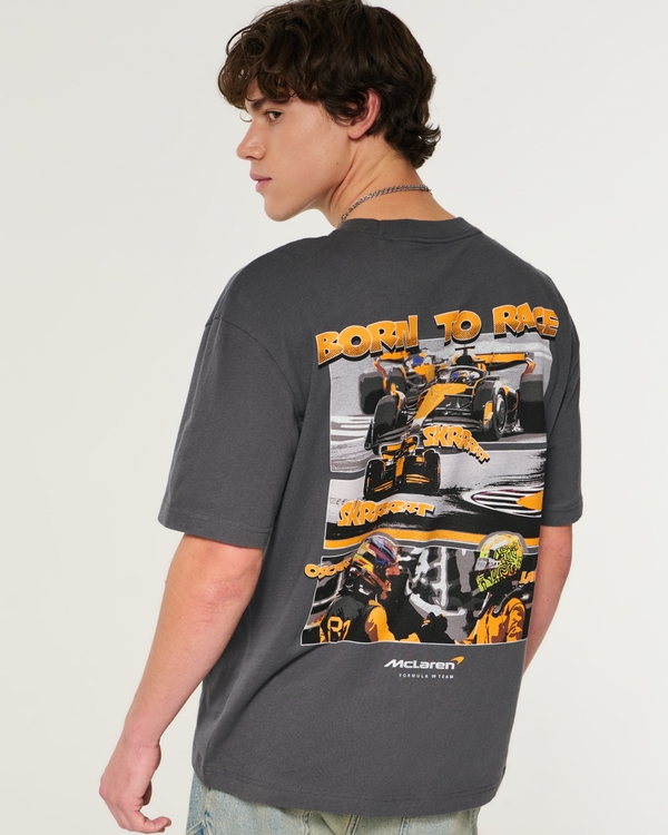 Boxy McLaren Graphic Tee, Charcoal Gray view 1