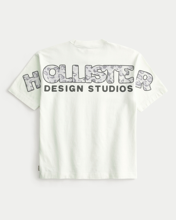 Boxy Heavyweight Logo Graphic Tee, Cream view 1