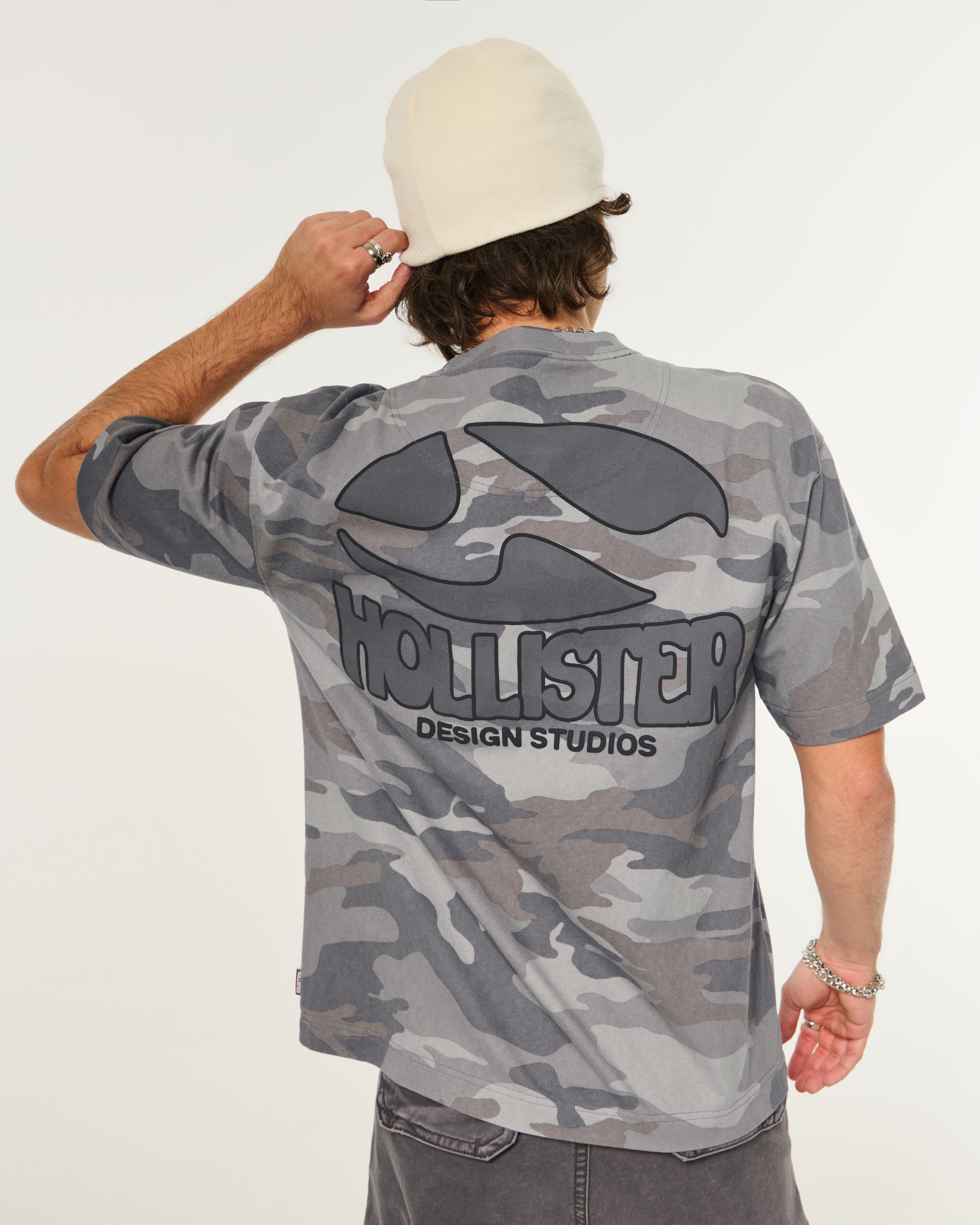 Boxy Heavyweight Camo Logo Graphic Tee
