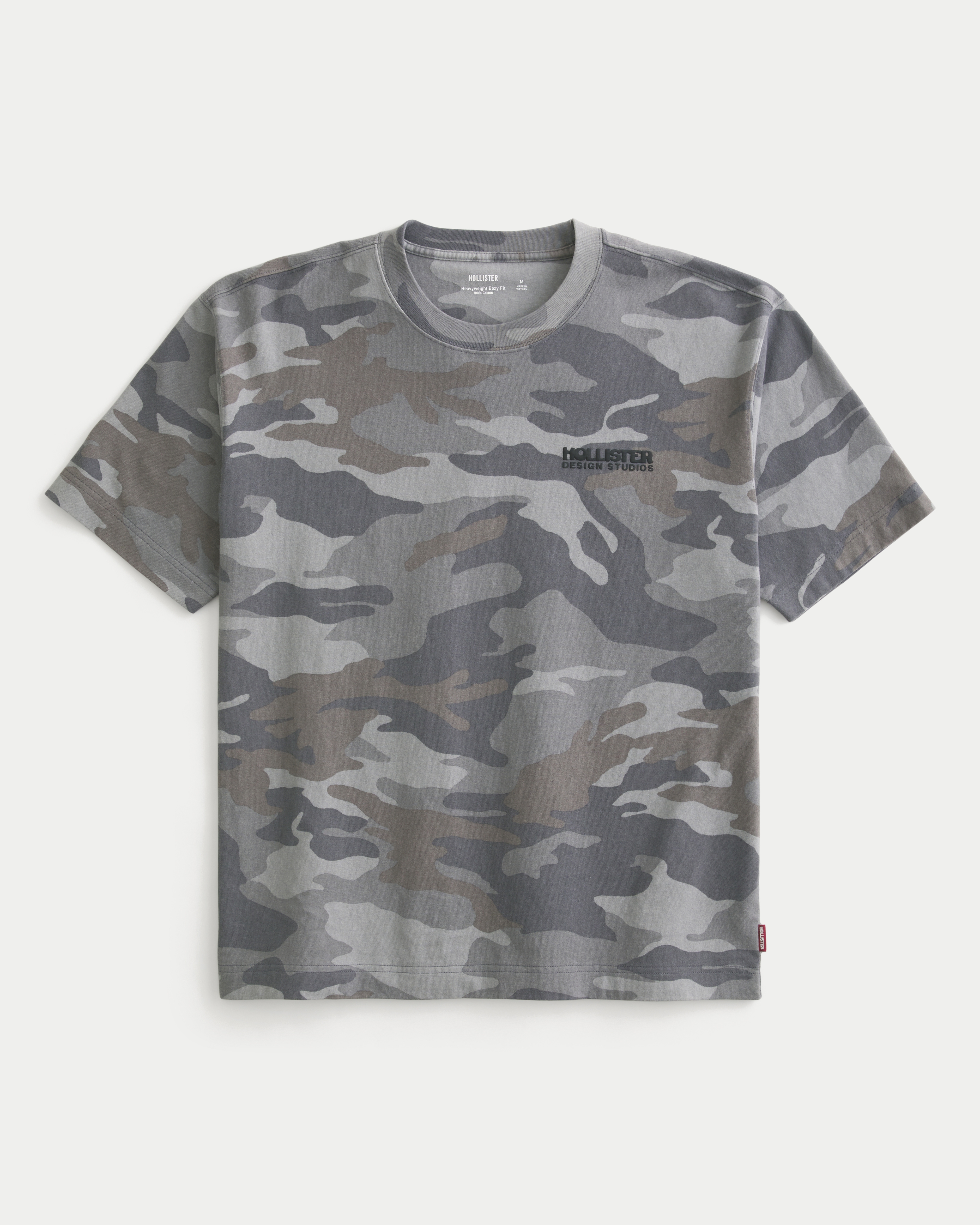 Boxy Heavyweight Camo Logo Graphic Tee