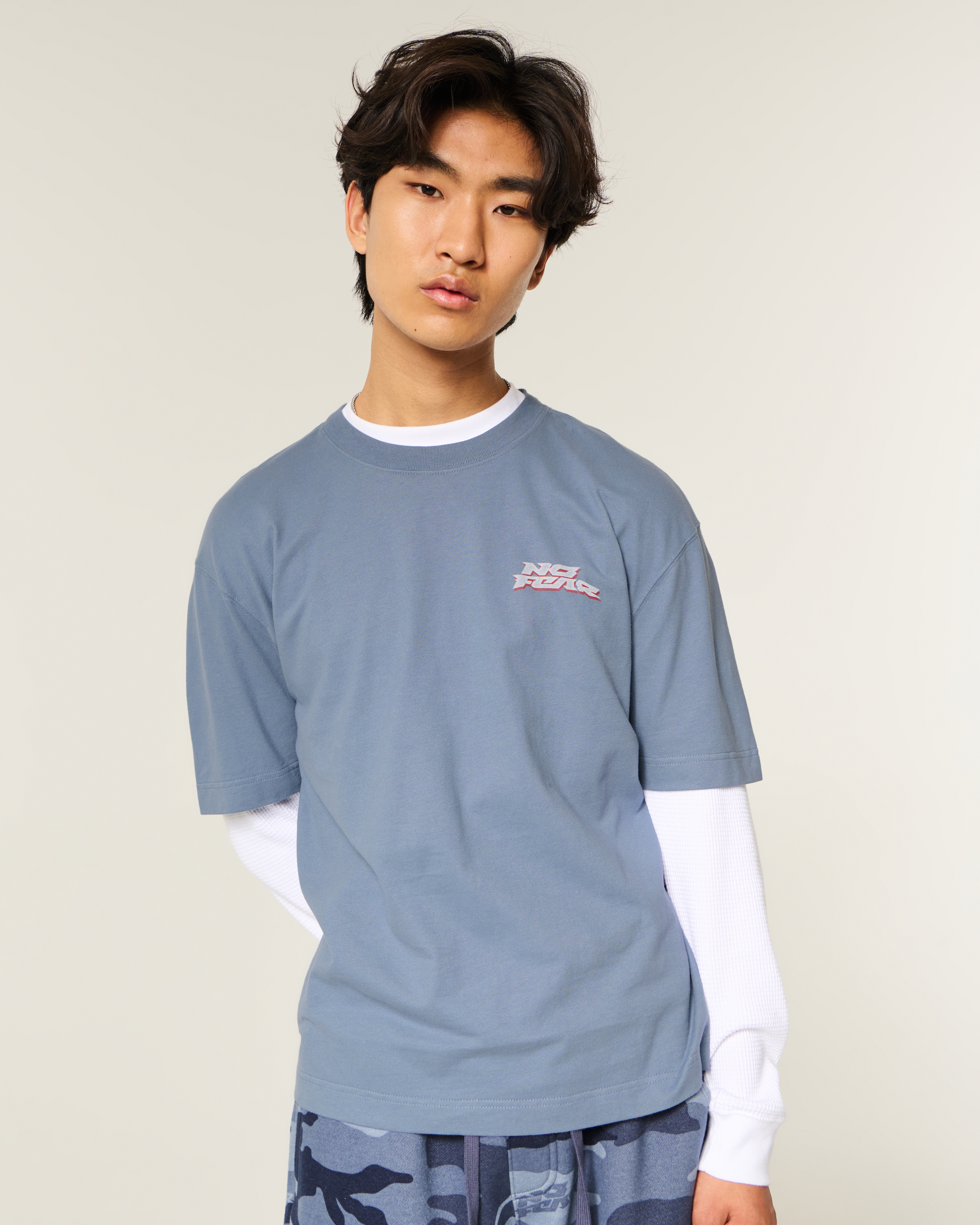 Boxy Heavyweight No Fear Graphic Tee