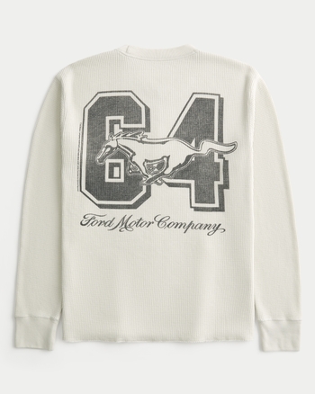 Men's Thermal Long-Sleeve Ford Mustang Graphic Tee | Men's | HollisterCo.com