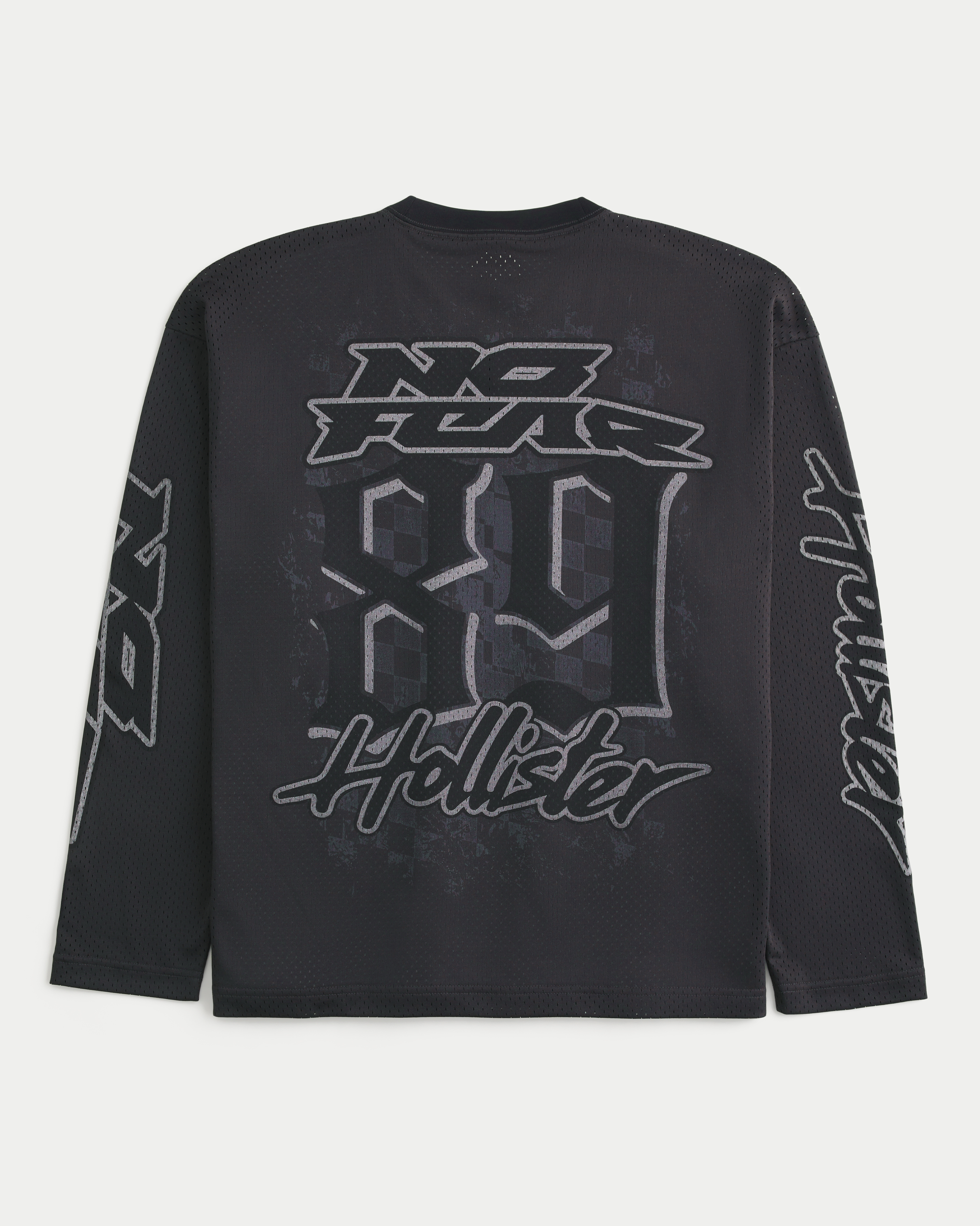 Long-Sleeve No Fear x Hollister Graphic Football Jersey