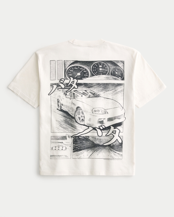 Camiseta en corte cuadrado con estampa de Toyota Supra, White Print view 1