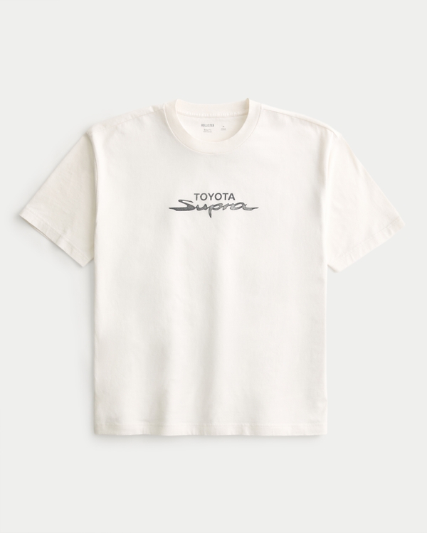 Camiseta en corte cuadrado con estampa de Toyota Supra, White Print view 2