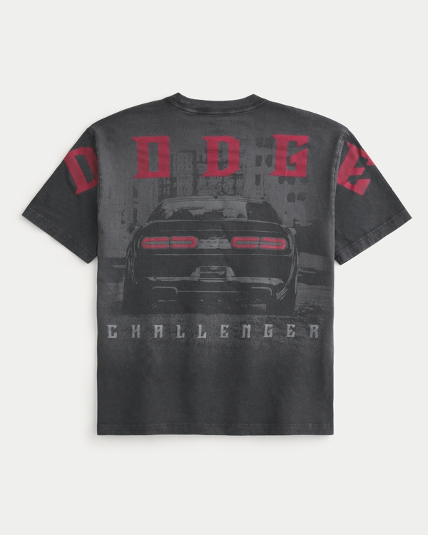 Boxy Dodge Challenger Graphic Tee, Black view 1