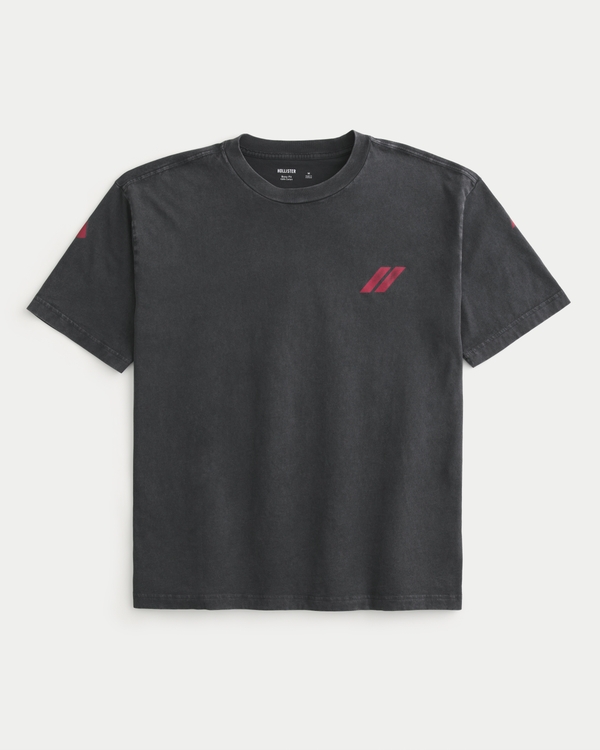 Boxy Dodge Challenger Graphic Tee, Black view 2