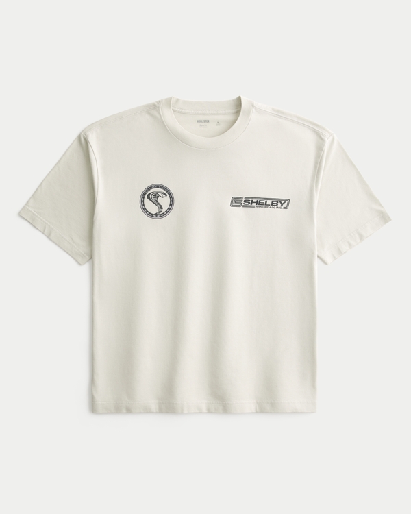 Boxy Shelby Cobra Graphic Tee, Light Gray view 2