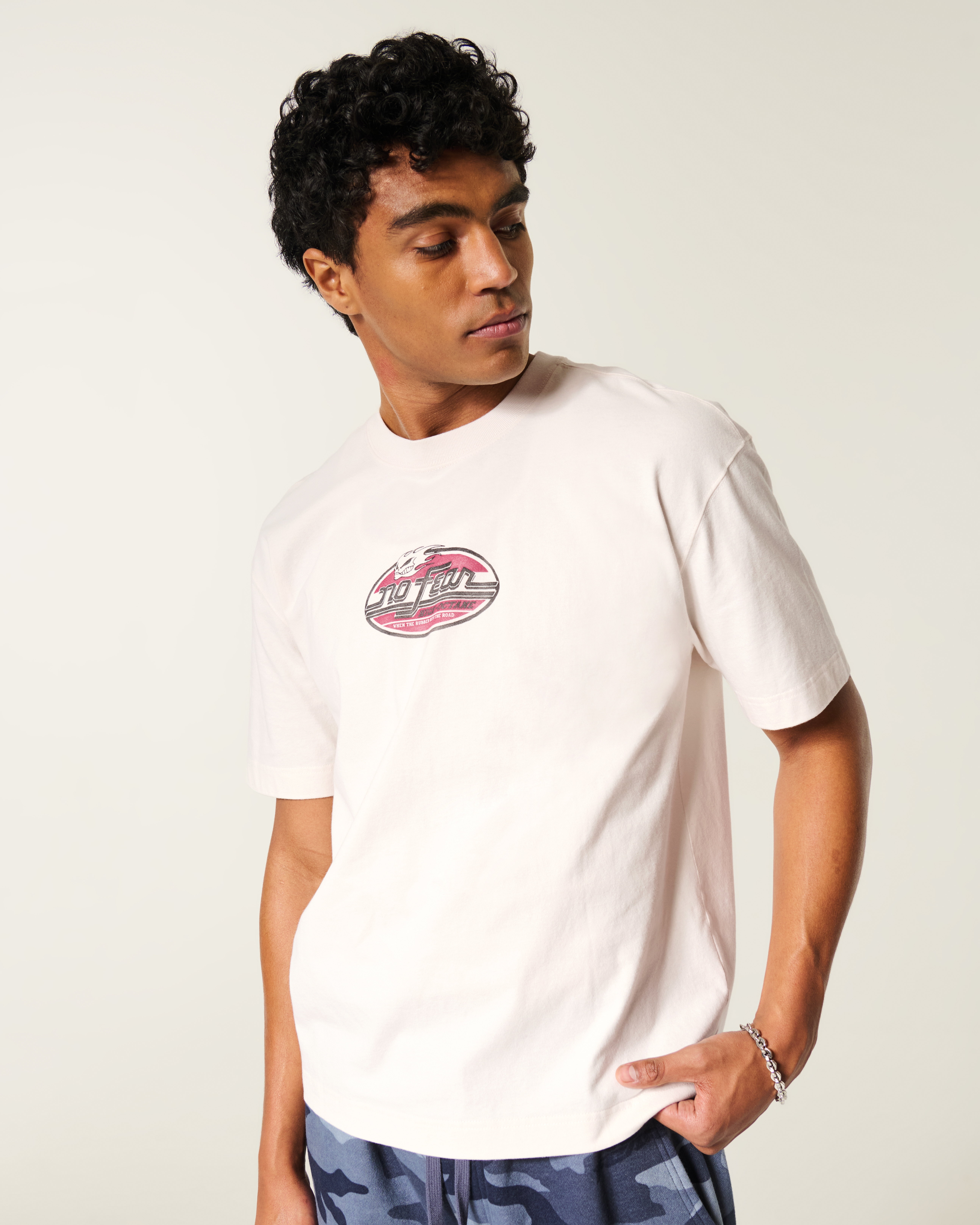 Boxy No Fear Graphic Tee