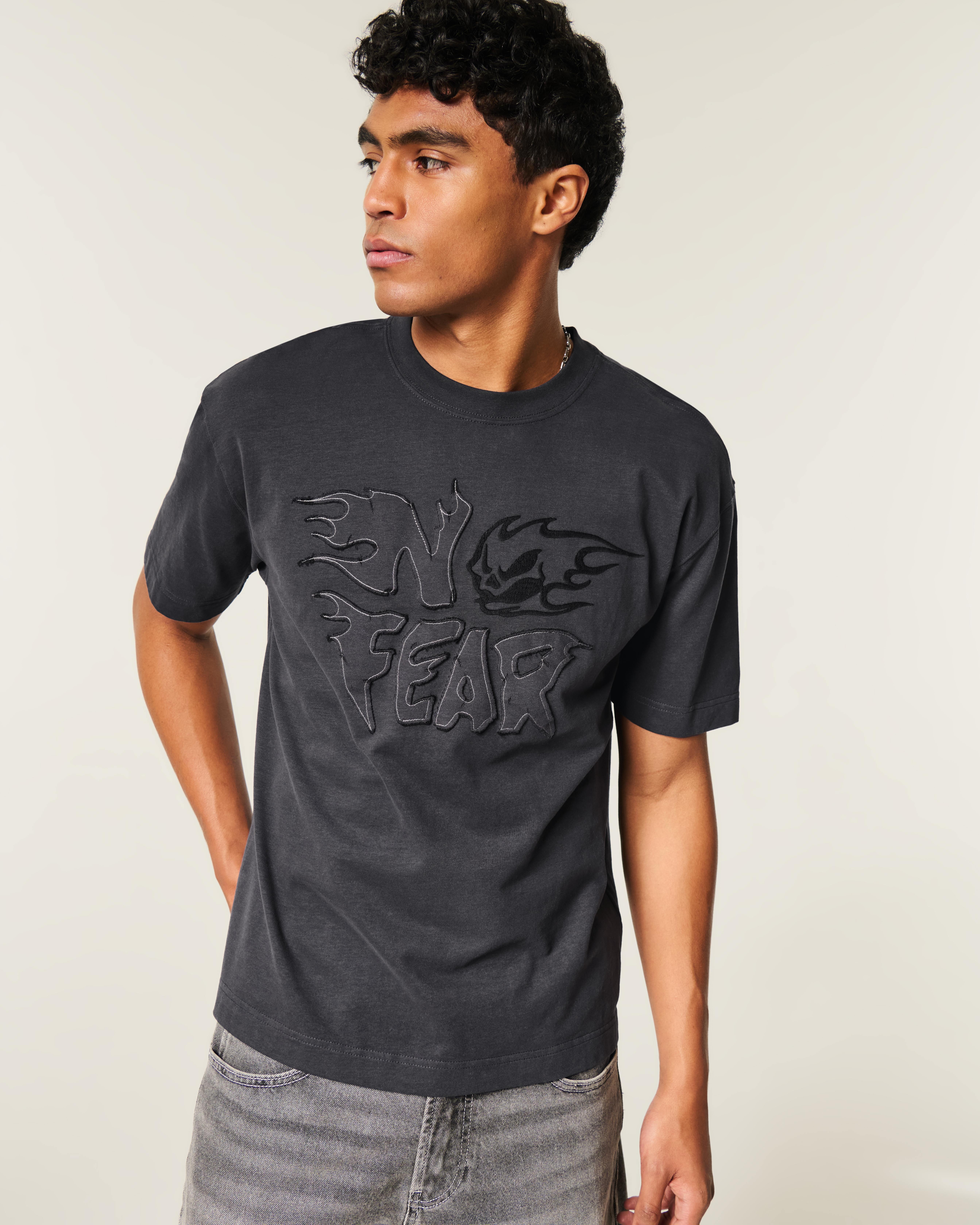 Boxy Heavyweight No Fear Graphic Tee