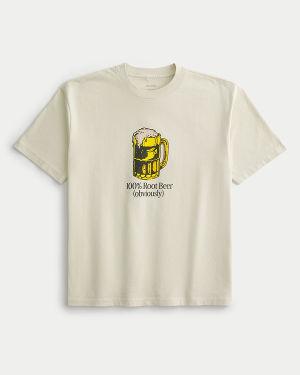 Men's Boxy Root Beer Graphic Tee | Men's Clearance | HollisterCo.com
