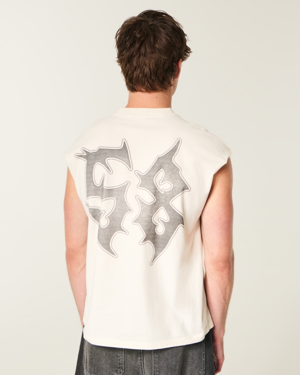 Men's Boxy Heavyweight Graphic Cutoff Tank | Men's Tops