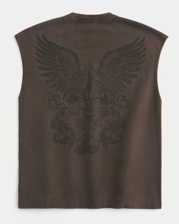 Men's Boxy Heavyweight Graphic Cutoff Tank | Men's Tops