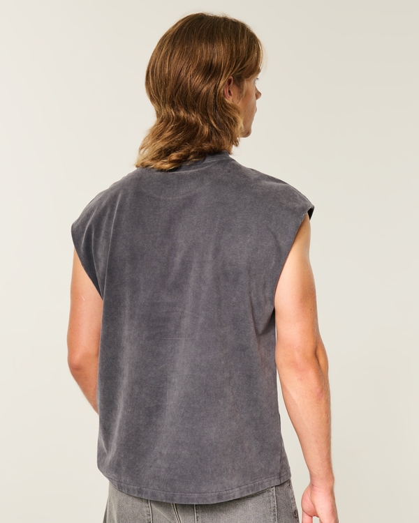Men's Boxy Heavyweight Graphic Cutoff Tank | Men's Tops