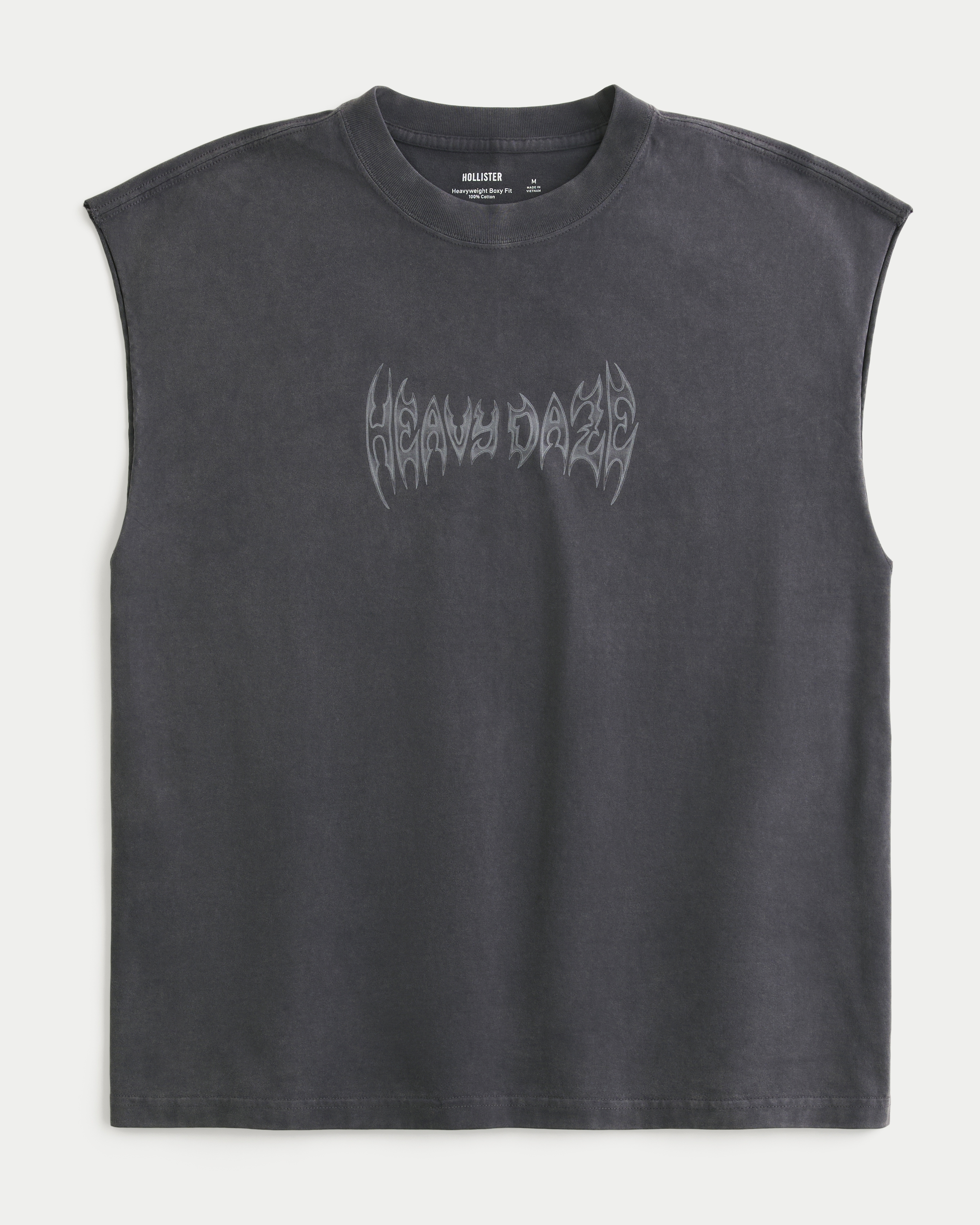 Boxy Heavyweight Graphic Cutoff Tank