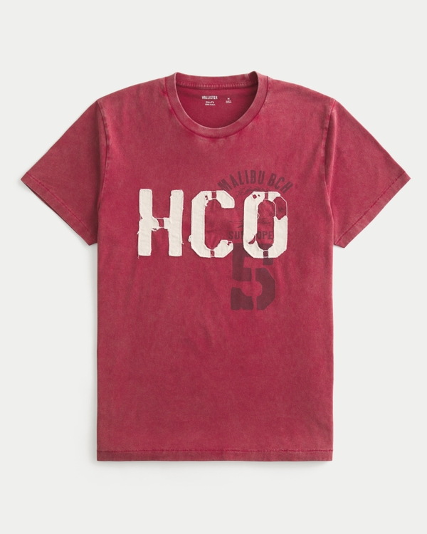 Logo Graphic Tee, Faded Maroon view 1