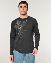 Men's Long-Sleeve Graphic Thermal Shirt | Men's Tops | HollisterCo.com